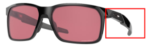 Patillas originales Oakley OO9460 Portal X, color 02 · Negro pulido