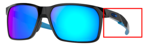 Patillas originales Oakley OO9460 Portal X, color 12 · Negro pulido