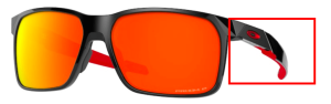 Patillas originales Oakley OO9460 Portal X, color 05 · Negro pulido