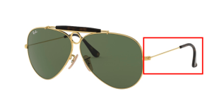 Patillas originales Ray-Ban RB3138 Shooter, color 181 · Oro