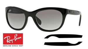 Patillas originales Ray-Ban RB4216, color 601 · Negro