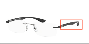 Patillas originales Ray-Ban RB8724, color 1128 · Mate gunmetal