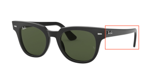 Patillas originales Ray-Ban RB2168 Meteor, color 901 · Negro