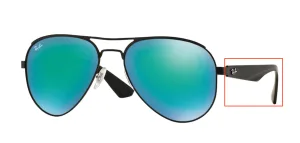 Patillas originales Ray-Ban RB3523, color 006 · Negro mate