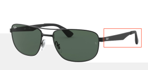 Patillas originales Ray-Ban RB3528, color 006 · Negro mate