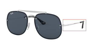 Patillas originales Ray-Ban RB3583, color 003 · Plata