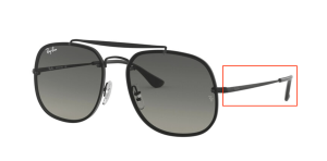Patillas originales Ray-Ban RB3583, color 153 · Negro