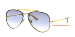 Patillas originales Ray-Ban RB3584N Blaze Aviator, color 001 · Oro
