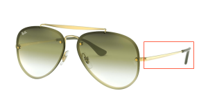 Patillas originales Ray-Ban RB3584N Blaze Aviator, color 9140 · Demi golss arista