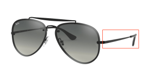 Patillas originales Ray-Ban RB3584N Blaze Aviator, color 153 · Negro