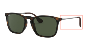 Patillas originales Ray-Ban RB4187 Chris, color 710 · Habana claro