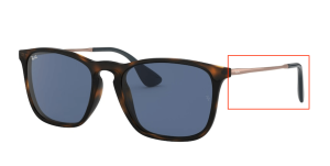 Patillas originales Ray-Ban RB4187 Chris, color 6390 · Habana