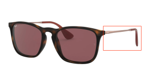 Patillas originales Ray-Ban RB4187 Chris, color 6391 · Habana