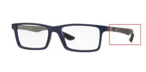 Patillas originales Ray-Ban RB8901 Vista, color 5611 · Superior azul sobre gris brillo