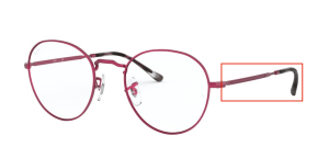 Patillas originales Ray-Ban RB3582V Vista, color 3072 · Sand trasparent rojo