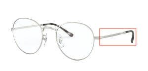 Patillas originales Ray-Ban RB3582V Vista, color 2538 · Plata mate