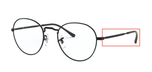 Patillas originales Ray-Ban RB3582V Vista, color 2760 · Demigloss negro