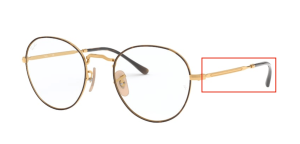 Patillas originales Ray-Ban RB3582V Vista, color 2945 · Oro sobre superior habana