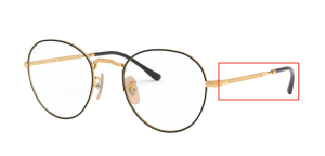 Patillas originales Ray-Ban RB3582V Vista, color 2946 · Oro sobre superior negro