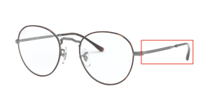 Patillas originales Ray-Ban RB3582V Vista, color 3034 · Superior habana sobre mate gunmetal