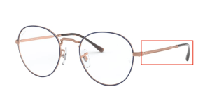 Patillas originales Ray-Ban RB3582V Vista, color 3035 · Superior blu sobre mate cobre