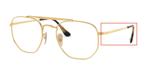 Patillas originales Ray-Ban RB3648V Vista, color 2500 · Arista