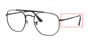 Patillas originales Ray-Ban RB3648V Vista, color 2509 · Negro brillo