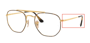 Patillas originales Ray-Ban RB3648V Vista, color 2945 · Oro sobre superior habana