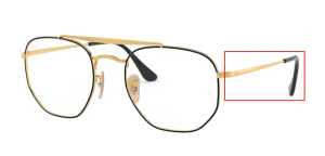 Patillas originales Ray-Ban RB3648V Vista, color 2946 · Oro sobre superior negro
