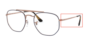 Patillas originales Ray-Ban RB3648V Vista, color 2975 · Superior azul sobre cobre