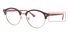Patillas originales Ray-Ban RB4246V Vista, color 5886 · Superior marrón sobre opal rosa