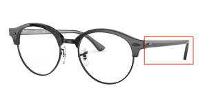 Patillas originales Ray-Ban RB4246V Vista, color 8049 · Wrinnkled negro sobre negro