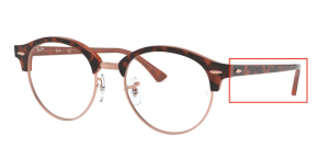 Patillas originales Ray-Ban RB4246V Vista, color 5884 · Superior habana sobre marrón