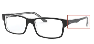 Patillas originales Ray-Ban RB5245, color 2034 · Superior negro sobre transparente