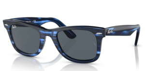 Ray-Ban RB2140 WAYFARER, color 1361R5 · Rayado azul