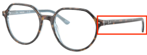 Patillas originales Ray-Ban RB2195 Thalia, color 1316 · Habana sobre azul claro