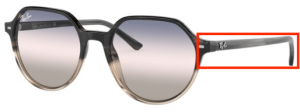 Patillas originales Ray-Ban RB2195 Thalia, color 1326 · Gris habana