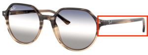 Patillas originales Ray-Ban RB2195 Thalia, color 1327 · Marrón habana