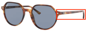 Patillas originales Ray-Ban RB2195 Thalia, color 954 · Carey claro