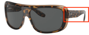 Patillas originales Ray-Ban RB2196 Blair, color 1292 · Carey