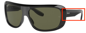 Patillas originales Ray-Ban RB2196 Blair, color 901 · Negro