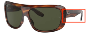 Patillas originales Ray-Ban RB2196 Blair, color 954 · Carey claro