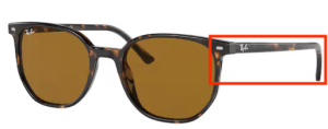 Patillas originales Ray-Ban RB2197 Elliot, color 902 · Habana