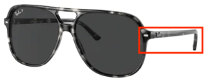Patillas originales Ray-Ban RB2198 Bill, color 1333 · Gris habana