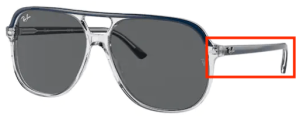 Patillas originales Ray-Ban RB2198 Bill, color 1341 · Azul