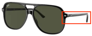 Patillas originales Ray-Ban RB2198 Bill, color 901 · Negro