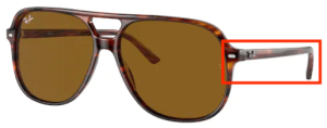 Patillas originales Ray-Ban RB2198 Bill, color 954 · Carey claro