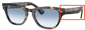Patillas originales Ray-Ban RB2201 Laramie, color 1332 · Amarillo habana