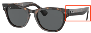 Patillas originales Ray-Ban RB2201 Laramie, color 902 · Carey