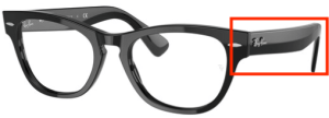 Patillas originales Ray-Ban RB2201V Vista, color 2000 · Negro brillo